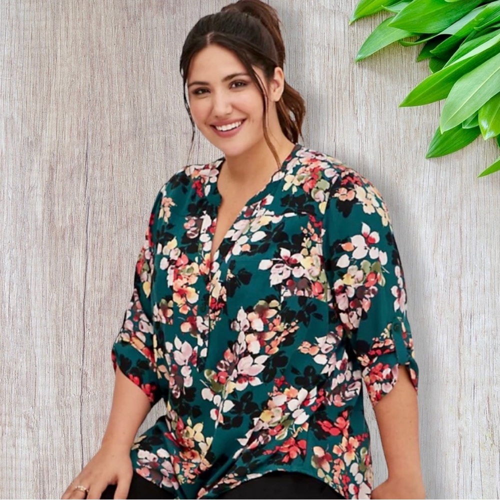 Torrid 3/4 sleeve Harper Blouse